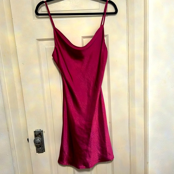 HONEY - shiny hot pink party dress size S - Picture 1 of 4
